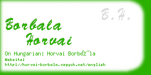 borbala horvai business card